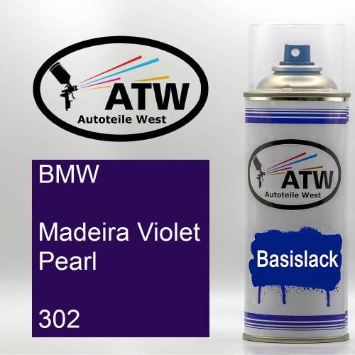 BMW, Madeira Violet Pearl, 302: 400ml Sprühdose, von ATW Autoteile West.